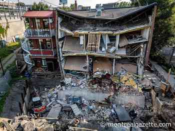 Exterior wall of St-Henri triplex collapses, leaving gaping hole in side