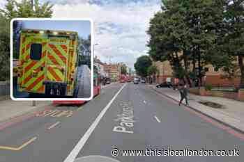 Motorcylist taken to hospital after crash with lorry