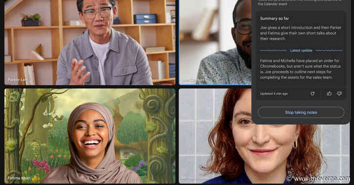 Google Meet’s automatic AI note-taking is here