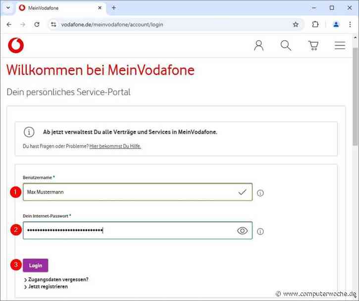 Vodafone: Infoservice bei Störungen einrichten