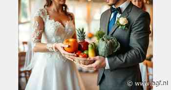 Bruidspaar verrast gasten met groenten en fruit