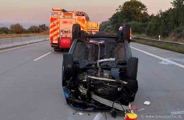 API-TH: Pkw überschlägt sich - Im Rückstau ereignet sich ein weiterer Unfall