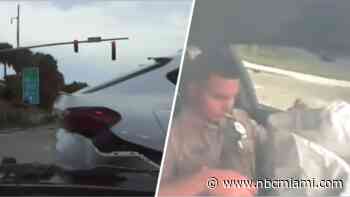 Dashcam video shows FHP crash during chase in NW Miami-Dade