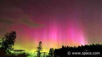 Auroral substorm sparks stunning northern lights visible at mid-latitudes (photos)