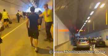 WATCH chaos as motorists forced to evacuate vehicles inside Blackwall Tunnel