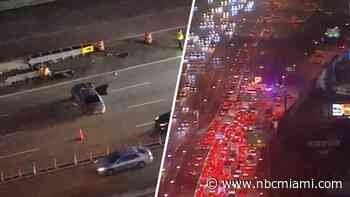 Person flown to hospital after crash on Palmetto Expressway