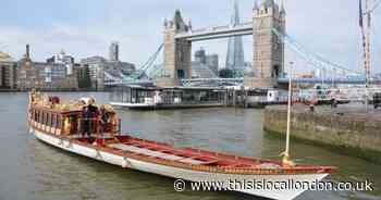 Royal boat docks along the River Thames