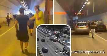 Man escapes van before it bursts into flames inside Blackwall Tunnel