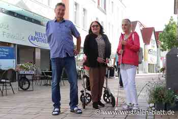 Innenstadt: Wenn Leitlinien zugestellt werden, haben Blinde Probleme