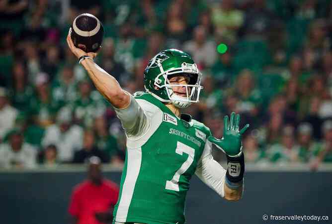 Riders’ Harris, Bombers’ Ford earn CFL monthly honour roll awards