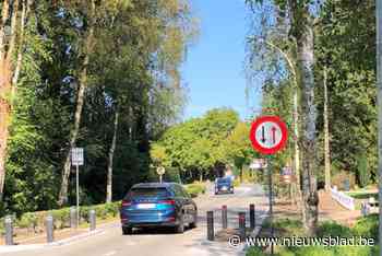 Waarschuwingsbordjes aan wegversmalling Berkenlaan zijn geplaatst