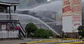 Motel goes up in flames in Vernon, B.C., no injuries reported