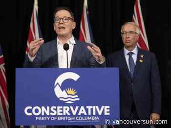 B.C. United drops out of election race in deal with B.C. Conservatives