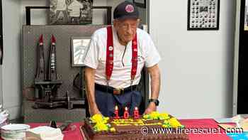 Calif. fire museum hosts birthday party for retired 105-year-old firefighter