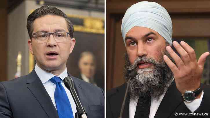 Poilievre asks Singh to pull out of Trudeau confidence deal to prompt fall election