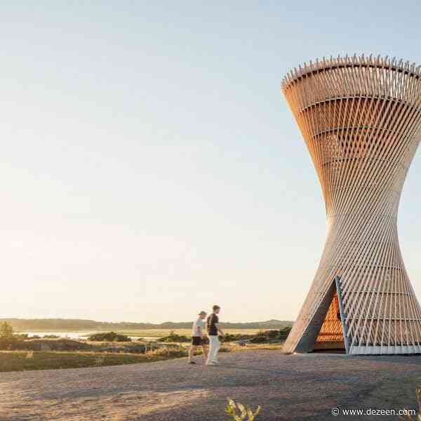 White Arkitekter adds hyperboloid observation tower to Swedish nature reserve
