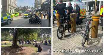 Pictures from scene as The Glades evacuated after 'suspect package' found
