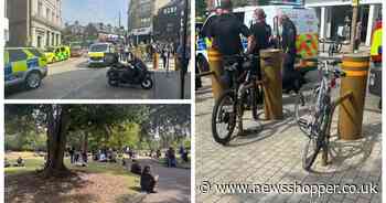 Pictures from scene as The Glades evacuated after 'suspect package' found