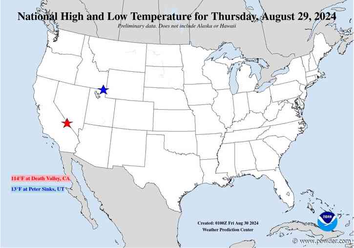NOAA: Temps Varied 100+ Degrees This Week