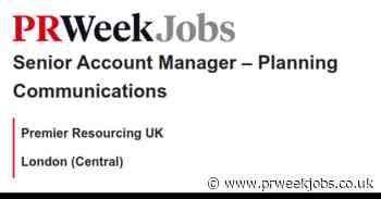 Premier Resourcing UK: Senior Account Manager – Planning Communications