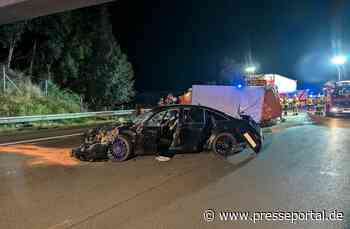 FW-ROW: Transporter liegt nach Unfall quer auf der A1