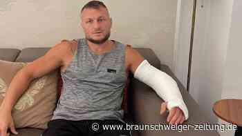 Ellenbogenbruch! Adam Deines: Gips statt Gürteltraum