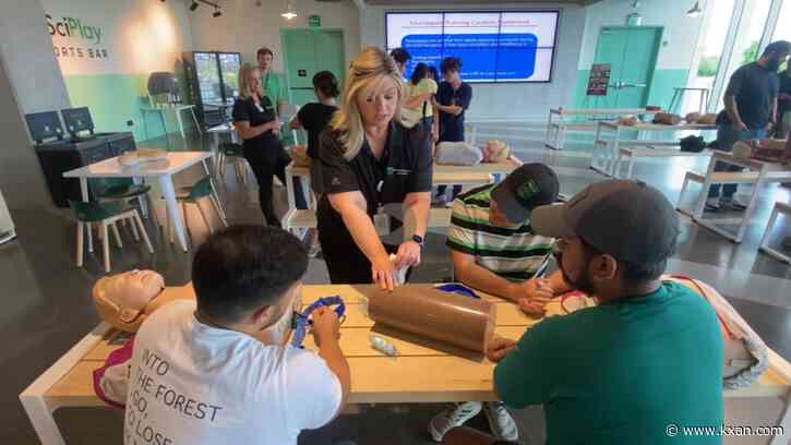 100 Central Texans certified in CPR at Q2 Stadium event Friday