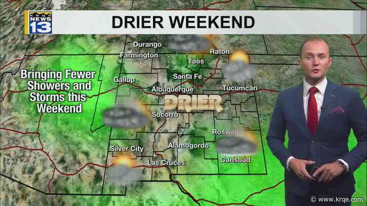 Drier weather returns through the weekend