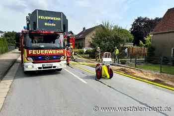 Carport in Rödinghausen in Flammen