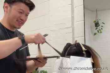 Newcastle stylist gives Big Brother star EIGHT hour hair transformation with striking results