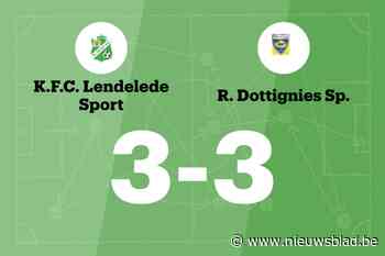 Gelijkspel voor FC Lendelede Sport thuis tegen R. Dottignies Sp.