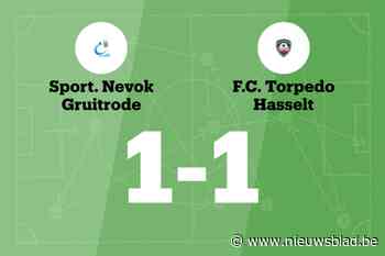 Gruitrode en Torpedo Hasselt delen de punten