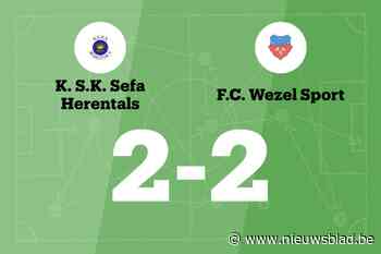 SKS Herentals speelt thuis gelijk tegen Wezel Sport B