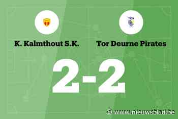 Kalmthout deelt thuis de punten met TOR Deurne Pirates