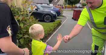 Four-year-old who waves at bin collectors thanked in heart-warming video