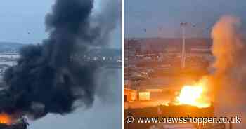 Explosions reported in Greenwich as film set fire 'spreads out of control'