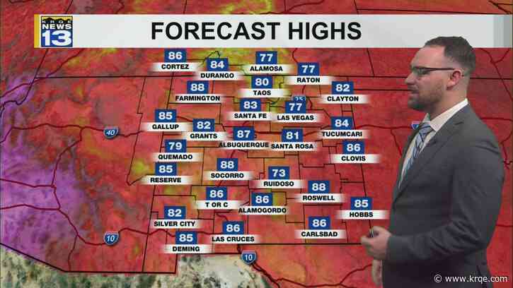 Quieter and drier into the week