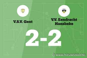 VSV Gent B speelt thuis gelijk tegen Eendracht Hansbeke B