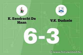 Van De Velde leidt Eendracht De Haan naar zege tegen VK Dudzele