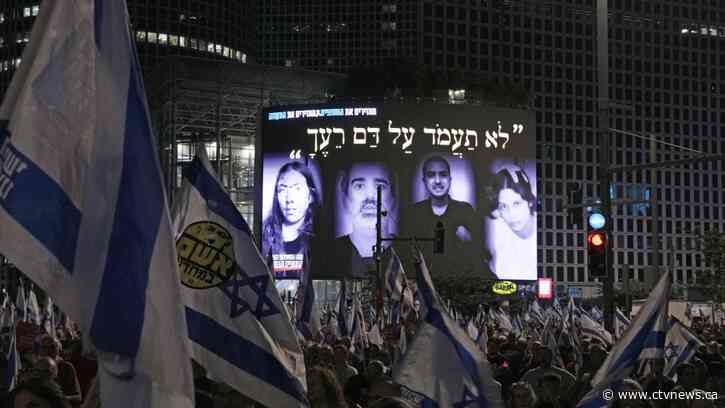 Israelis erupt in protest to demand a ceasefire after 6 more hostages die in Gaza