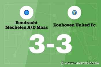 Zonhoven Utd. sleept gelijkspel uit de brand in de uitwedstrijd tegen E. Mechelen a/d Maas