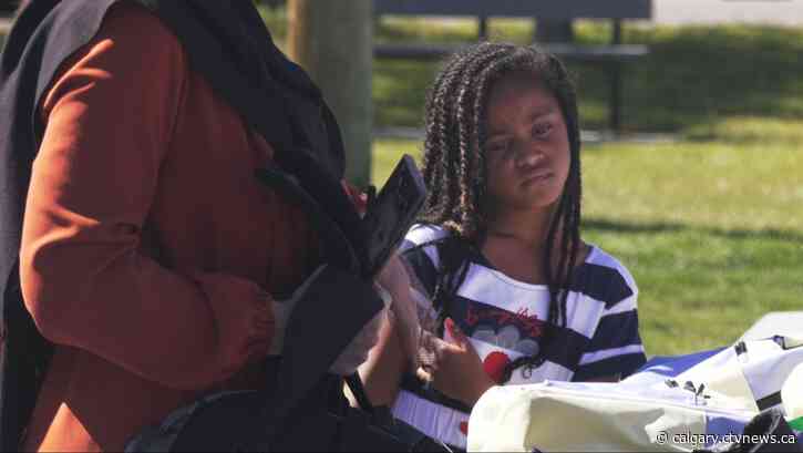 More than 100 backpacks distributed to at-risk Calgary children in city’s southeast