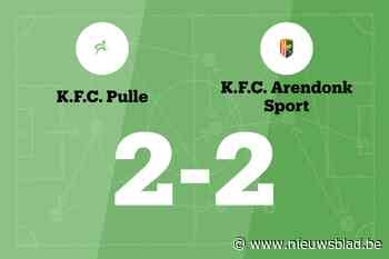Pulle speelt gelijk in thuiswedstrijd tegen Arendonk B