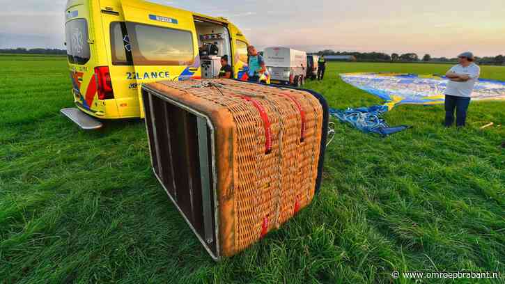 Luchtballonpassagier breekt enkel bij landing