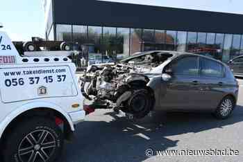 Autobrand op parking Lidl