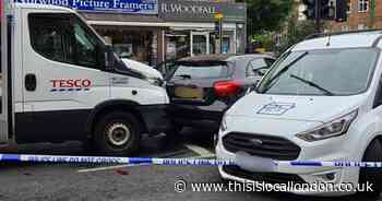Tesco truck, car and van involved in shocking Croydon crash