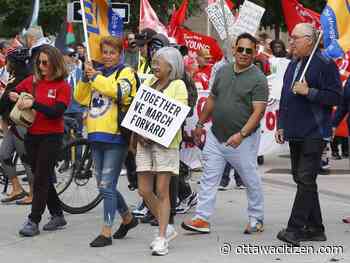 Union members rally in solidarity for Ottawa's annual Labour Day march