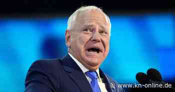 Wahlkampf in den USA: Zusammenstoß in Autokolonne von US-Vizekandidat – Walz unverletzt