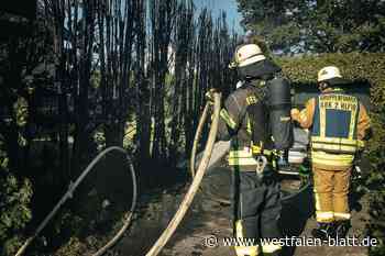 Heckenbrand in Schwaney: Übergreifen auf Wohnhaus verhindert