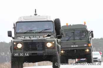 Britische Streitkräfte fahren durch Niedersachsen und NRW